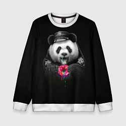 Свитшот детский Donut Panda, цвет: 3D-белый