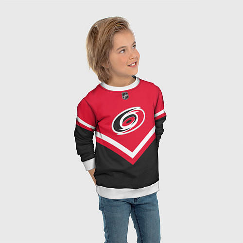Детский свитшот NHL: Carolina Hurricanes / 3D-Белый – фото 3