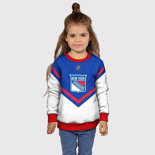 Детский свитшот NHL: New York Rangers / 3D-Красный – фото 4