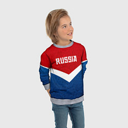 Свитшот детский Russia Team, цвет: 3D-меланж — фото 2