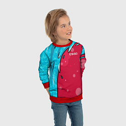 Свитшот детский Water Elemental - Дух воды, цвет: 3D-красный — фото 2