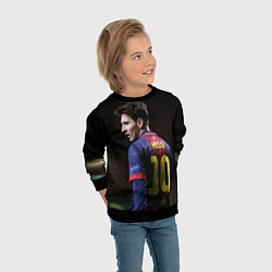 Свитшот детский Месси 10, цвет: 3D-черный — фото 2