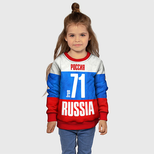 Детский свитшот Russia: from 71 / 3D-Красный – фото 4