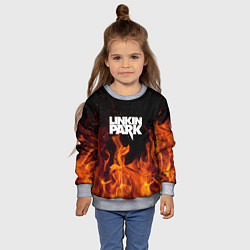 Свитшот детский Linkin Park: Hell Flame, цвет: 3D-меланж — фото 2