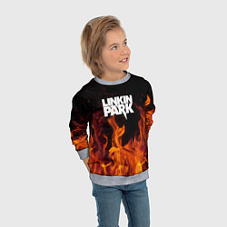 Свитшот детский Linkin Park: Hell Flame, цвет: 3D-меланж — фото 2
