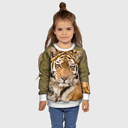 Свитшот детский Милый тигр, цвет: 3D-белый — фото 2