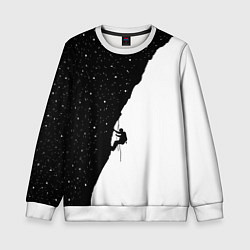 Свитшот детский Ночной скалолаз, цвет: 3D-белый