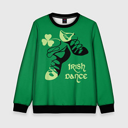Свитшот детский Ireland, Irish dance, цвет: 3D-черный