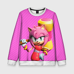 Свитшот детский Amy Rose, цвет: 3D-белый