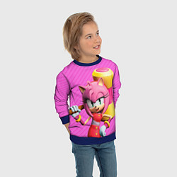 Свитшот детский Amy Rose, цвет: 3D-синий — фото 2
