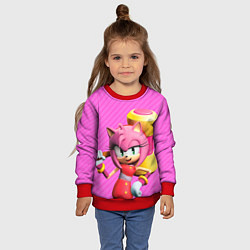 Свитшот детский Amy Rose, цвет: 3D-красный — фото 2