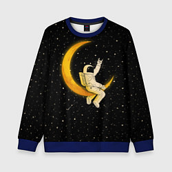 Свитшот детский Лунный наездник, цвет: 3D-синий