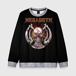 Свитшот детский Megadeth: Skull in chains, цвет: 3D-меланж