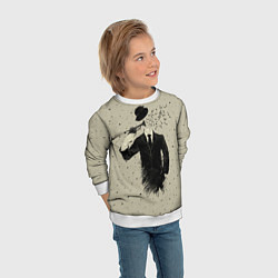 Свитшот детский Музыкальный самоубийца, цвет: 3D-белый — фото 2