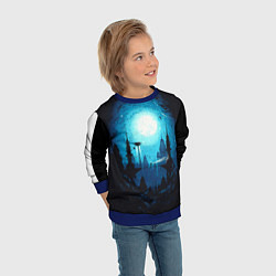 Свитшот детский Фантастический пейзаж, цвет: 3D-синий — фото 2