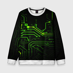 Свитшот детский Tehnology, цвет: 3D-белый