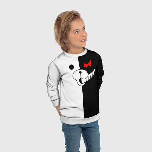 Детский свитшот Monokuma / 3D-Белый – фото 3