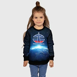 Свитшот детский Космические войска 7, цвет: 3D-черный — фото 2