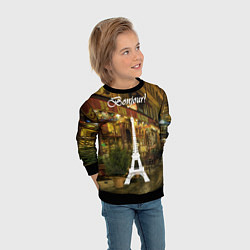 Свитшот детский Bonjour - Paris, цвет: 3D-черный — фото 2