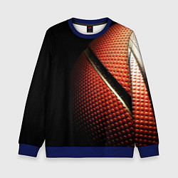 Свитшот детский Баскетбольный мяч, цвет: 3D-синий