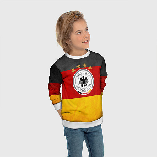 Детский свитшот Сборная Германии / 3D-Белый – фото 3