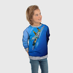 Свитшот детский Су 35, цвет: 3D-меланж — фото 2