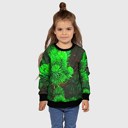 Свитшот детский Зелёная ель, цвет: 3D-черный — фото 2