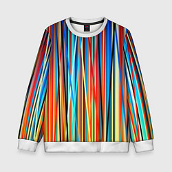 Свитшот детский Colored stripes, цвет: 3D-белый