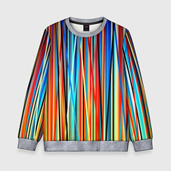 Свитшот детский Colored stripes, цвет: 3D-меланж