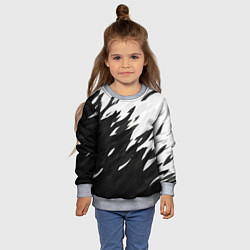 Свитшот детский Black & white, цвет: 3D-меланж — фото 2