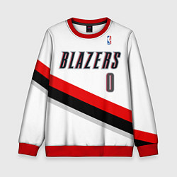 Свитшот детский Portland Trail Blazers 0, цвет: 3D-красный