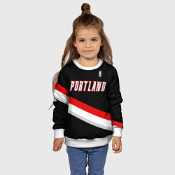 Свитшот детский Portland Trail Blazers, цвет: 3D-белый — фото 2