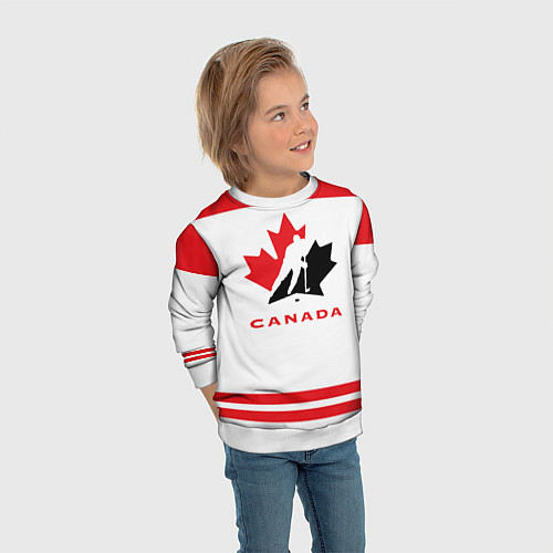 Детский свитшот Canada Team / 3D-Белый – фото 3