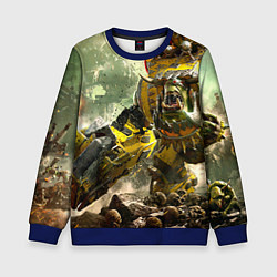 Свитшот детский WH40k warboss, цвет: 3D-синий
