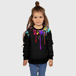 Свитшот детский Краски, цвет: 3D-черный — фото 2