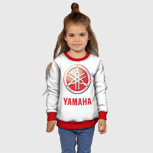 Детский свитшот Yamaha / 3D-Красный – фото 4