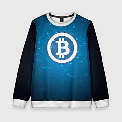 Детский свитшот Bitcoin Blue