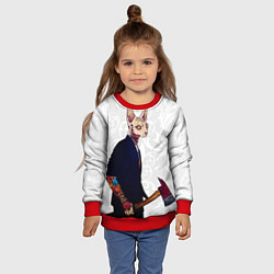 Свитшот детский Сфинкс с топором, цвет: 3D-красный — фото 2