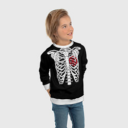 Свитшот детский Кукрыниксы: Скелет, цвет: 3D-белый — фото 2