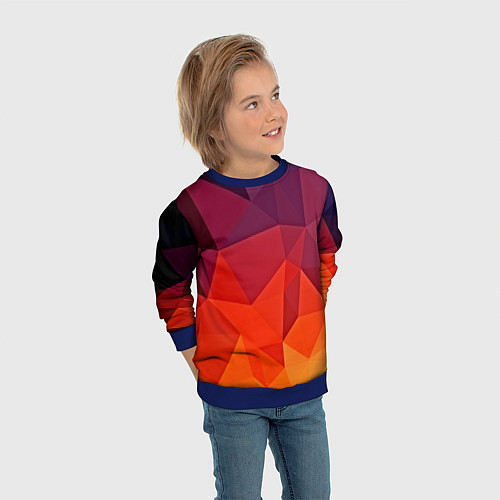 Детский свитшот Geometric / 3D-Синий – фото 3