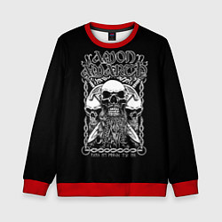 Свитшот детский Amon Amarth: Trio Skulls, цвет: 3D-красный