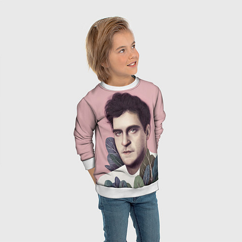 Детский свитшот Хоакин Феникс / 3D-Белый – фото 3