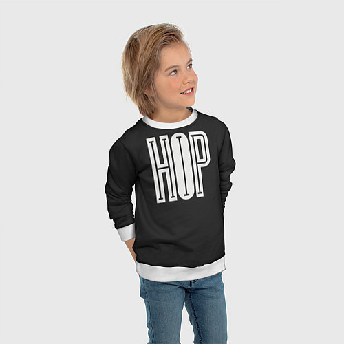 Детский свитшот Hip-Hop Inside / 3D-Белый – фото 3