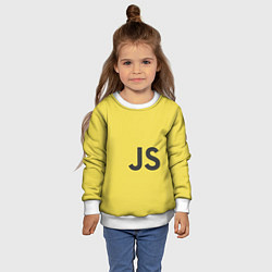 Свитшот детский JavaScript, цвет: 3D-белый — фото 2