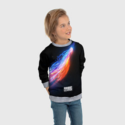 Свитшот детский Rocket League, цвет: 3D-меланж — фото 2