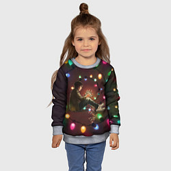 Свитшот детский Парень с лампочками, цвет: 3D-меланж — фото 2