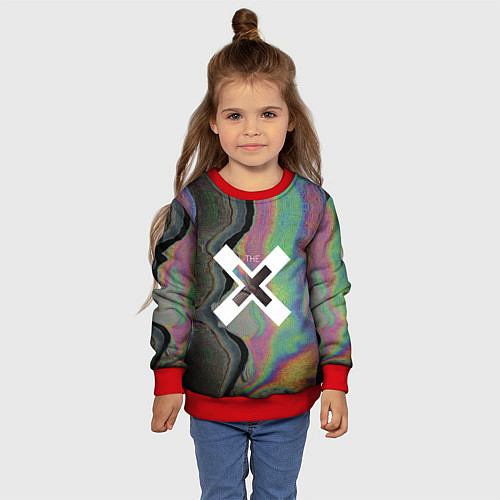 Детский свитшот The XX: Neon Colour / 3D-Красный – фото 4