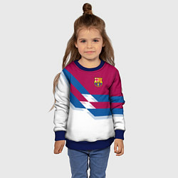 Свитшот детский Barcelona FC: White style, цвет: 3D-синий — фото 2