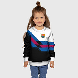Свитшот детский Barcelona FC: Black style, цвет: 3D-белый — фото 2