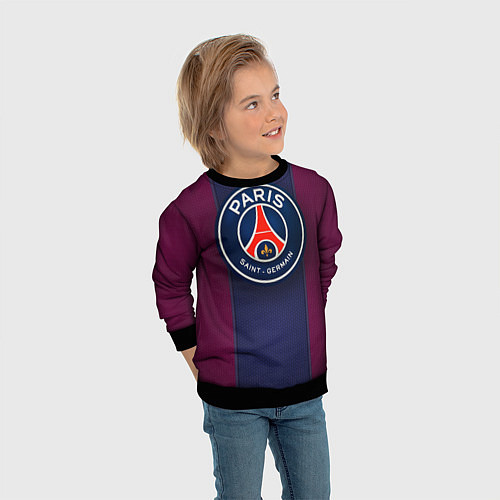 Детский свитшот Paris Saint-Germain / 3D-Черный – фото 3